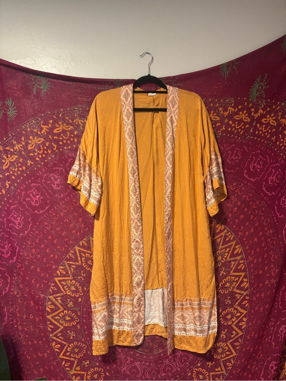 Good Hart Golden Yellow Kimono with Ivory Trim